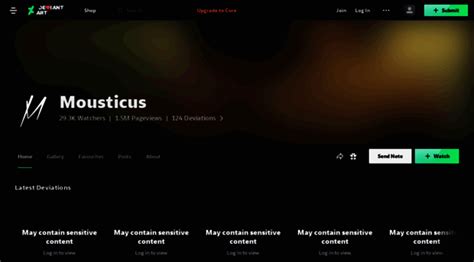Mousticus User Profile .
